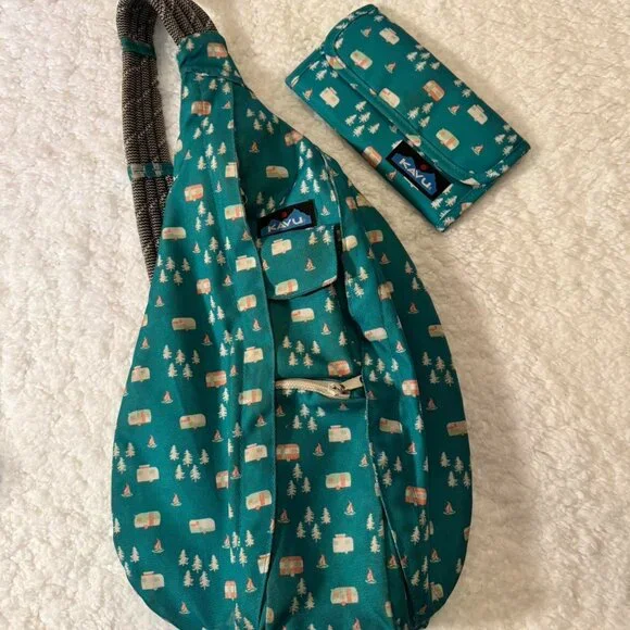Kavu Sling Bag + Wallet - Camping Style - Picture 1 of 7